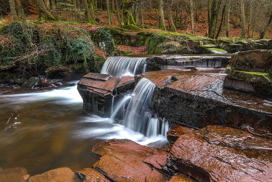 river, waterfall, wales, cascade, rocks, flowing water, scenics - nature HD wallpaper