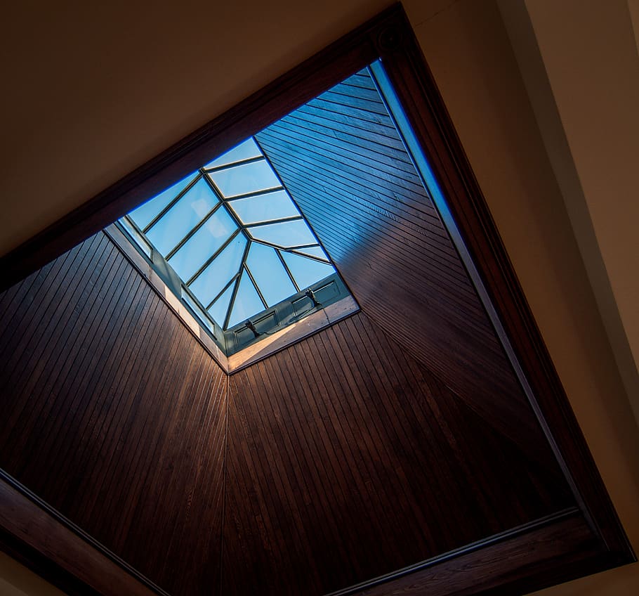 low angle photography of ceiling, building, architecture, window, HD wallpaper