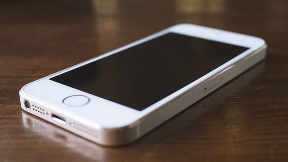 iphone, 5, smartphone, mobile, wood, desk, mockup, device, white HD wallpaper