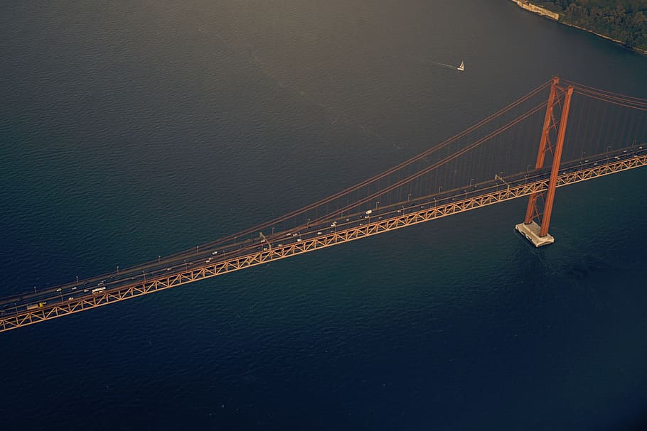 nature, water, architecture, structure, bridge, cars, road HD wallpaper