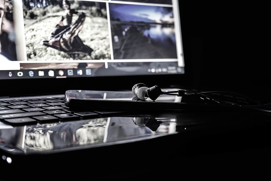laptop, computer, gadget, modern, technology, electronics, research HD wallpaper