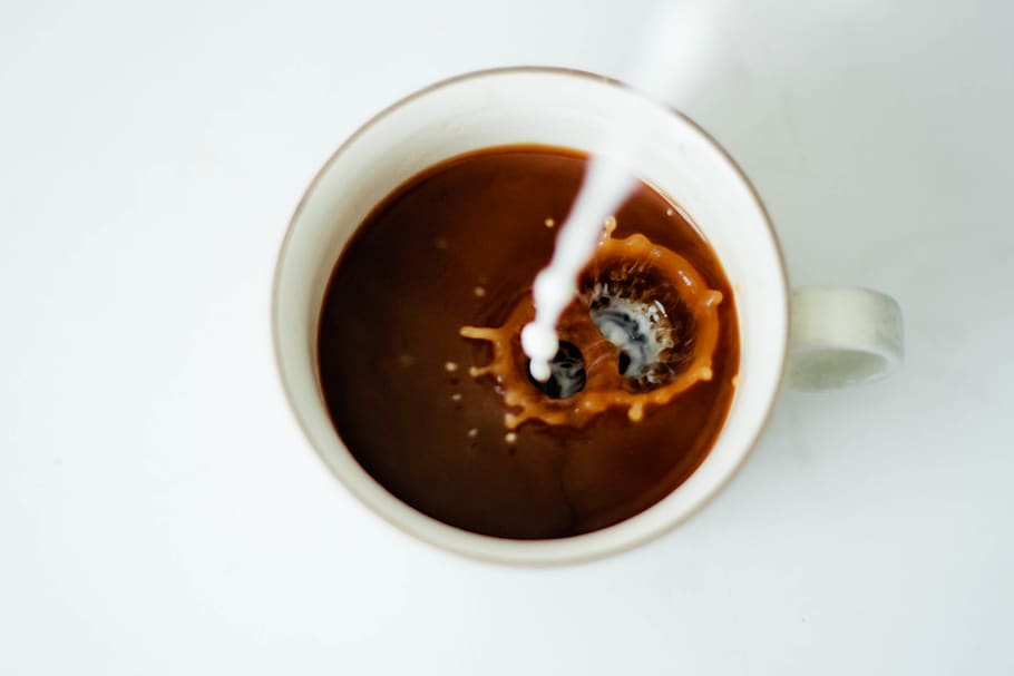 White Ceramic Cup, coffee, milk, food and drink, mug, refreshment HD wallpaper