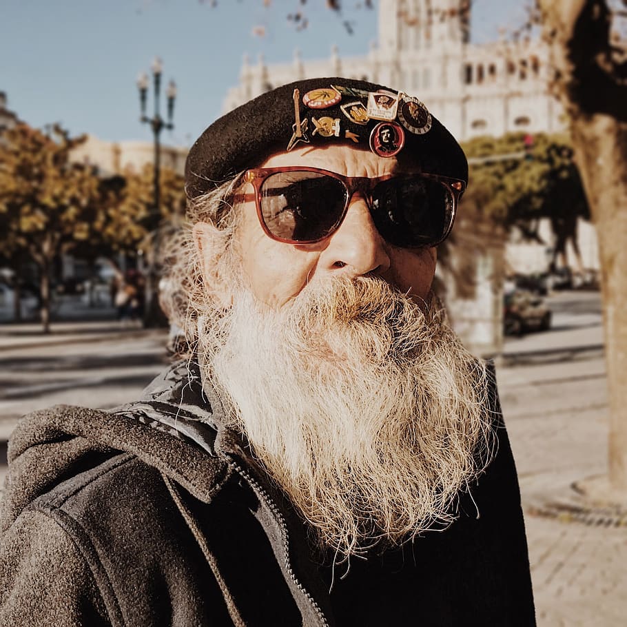 person, tree, capitan, style, glass, face, man, old, sunglasses HD wallpaper