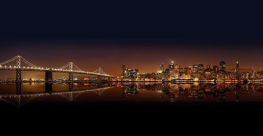 architecture, building, infrastructure, bridge, sea, water HD wallpaper