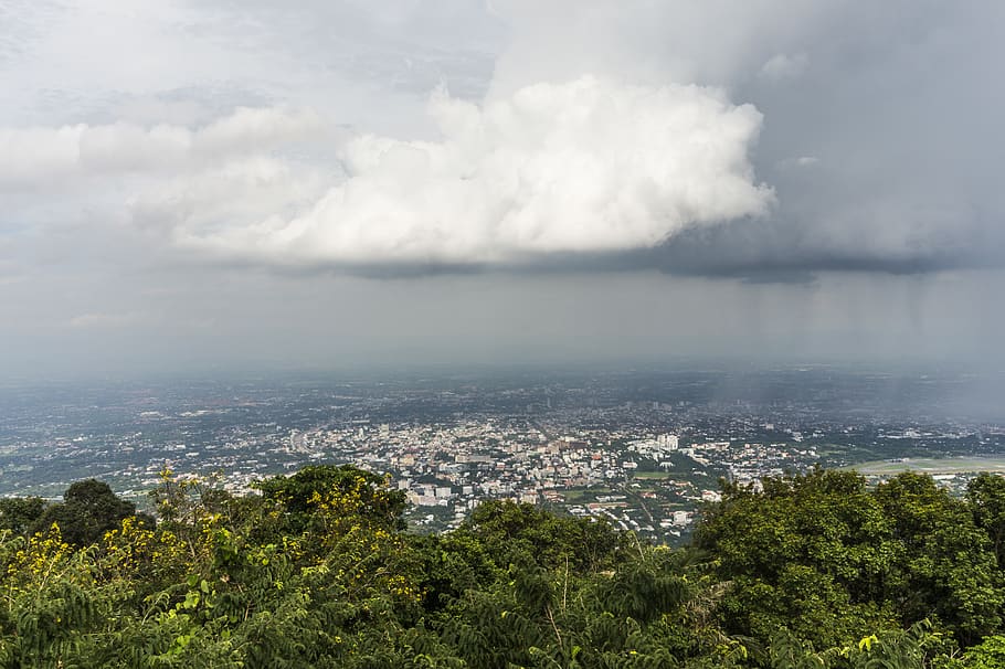 thailand, chiang mai, storm, views, clouds, chiangmai, viewpoint, HD wallpaper