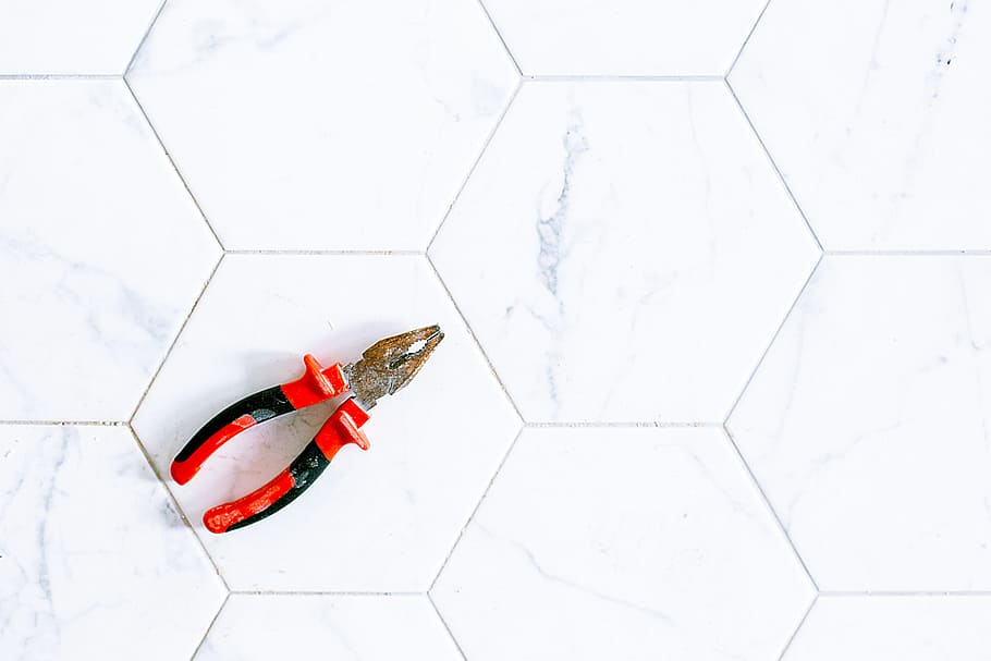 Top View Photo of Pliers, dirty, mockup, pattern, rusty, shape HD wallpaper