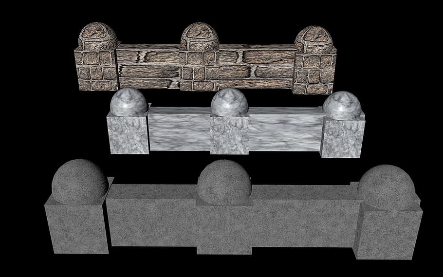stone, wall, isolated, medieval, architecture, png, 3drender HD wallpaper