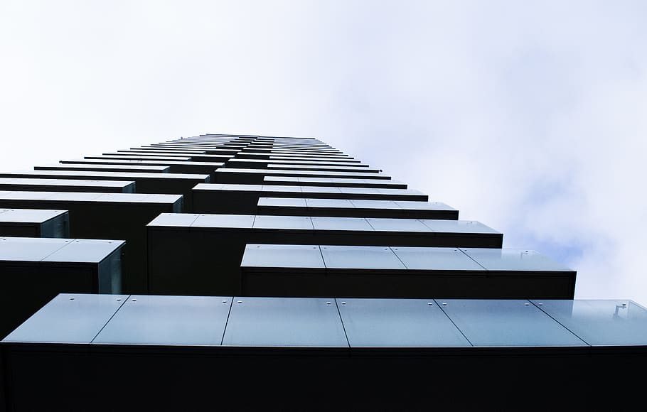 black high-rise building, sky, architecture, building exterior HD wallpaper