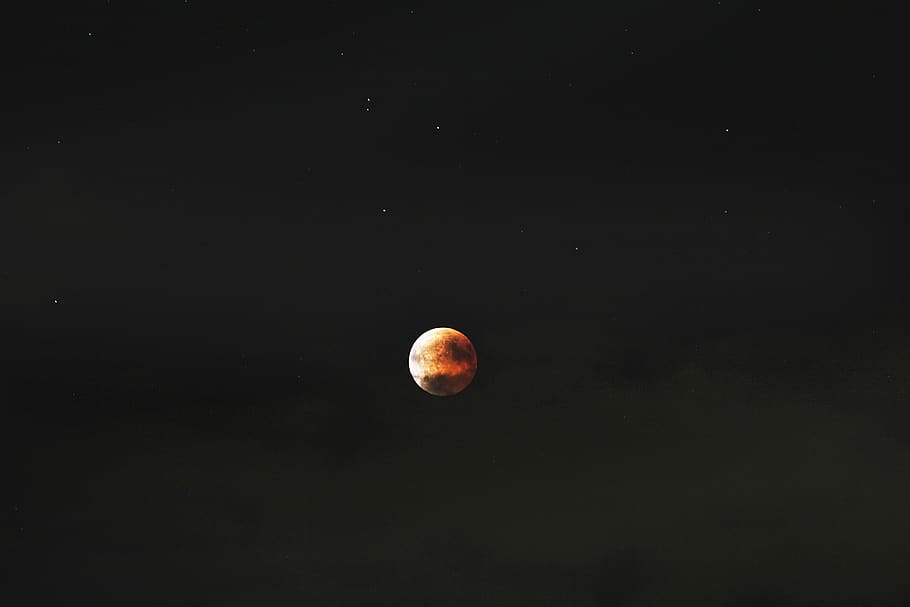 lunar eclipse, moon, space, night, astronomy, sky, beauty in nature HD wallpaper