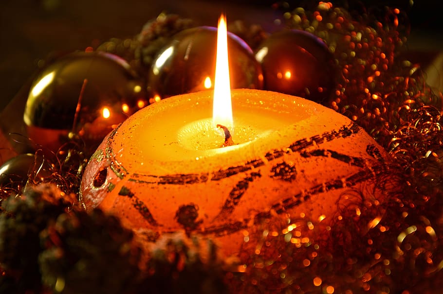 candle, candlelight, flame, burn, advent, before christmas HD wallpaper