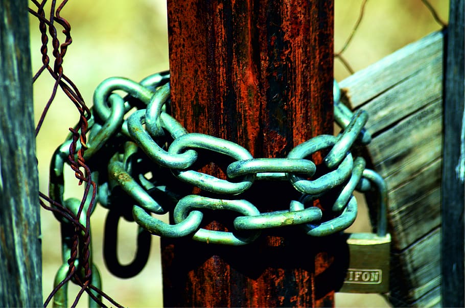 chains, fences, oxide, metal, strength, security, no people HD wallpaper