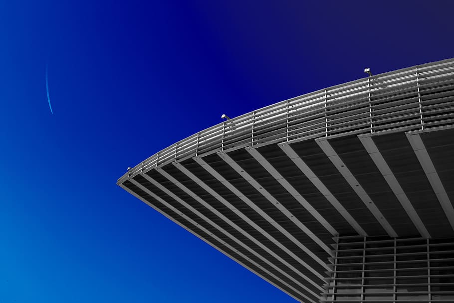 美国, 纽约, blue sky, plane, building, architecture, clear sky HD wallpaper