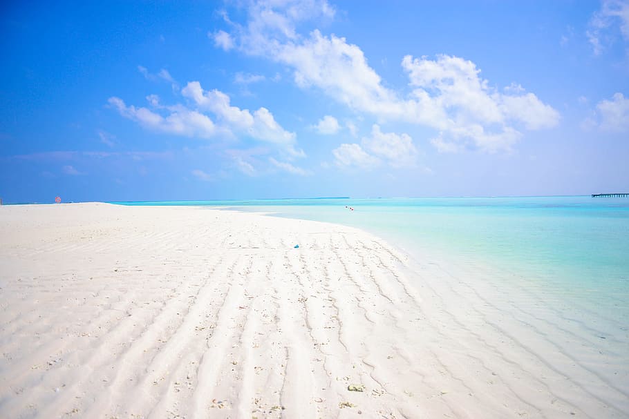 Seashore, beach, clouds, hot, idyllic, island, landscape, nature HD wallpaper