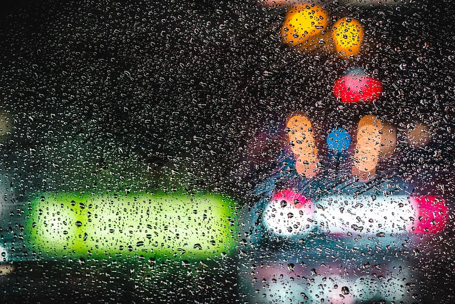 bokeh lights, art, graphics, experimential, city, weather, neon HD wallpaper