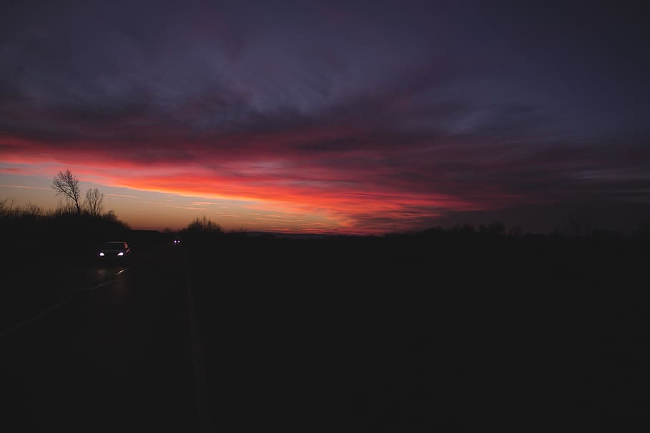romania, cloud, road, sunset, sky, cloud - sky, beauty in nature HD wallpaper