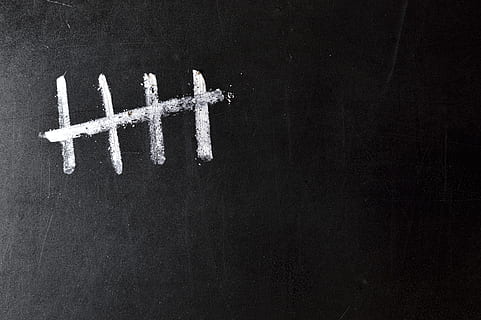 5 Strike Symbol, bar, black, black background, blackboard, chalk HD wallpaper