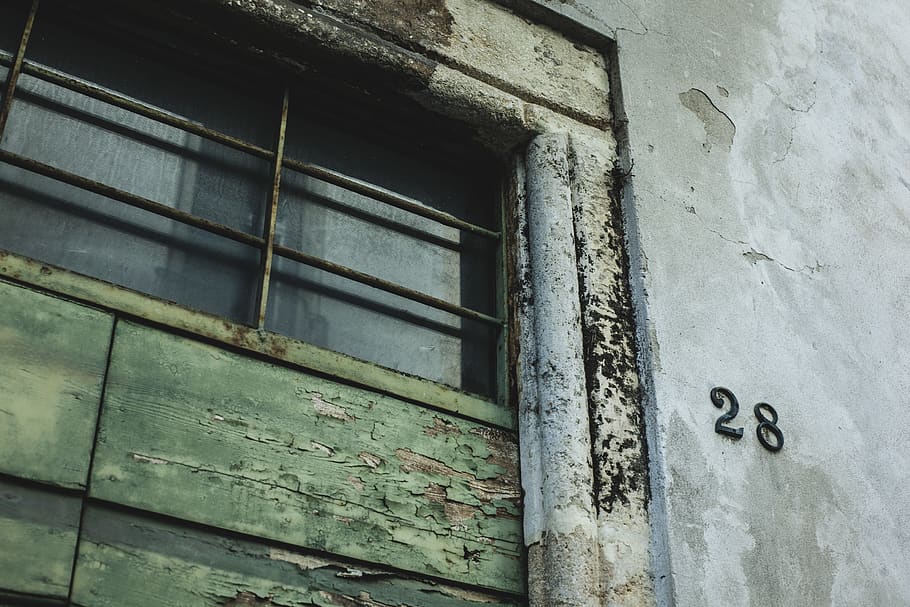 Photo of Rustic Window Grills, abandoned, concrete, decay, dirty HD wallpaper