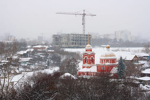 brick, building, cathedral, church, city, cold, day, high, historical HD wallpaper