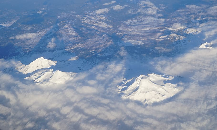 mountain, snow, landscape, winter, white, cloud, united states HD wallpaper