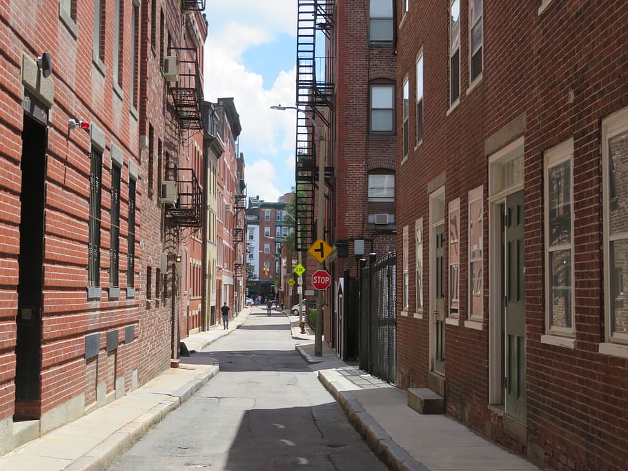 alleyway, architecture, building exterior, built structure HD wallpaper