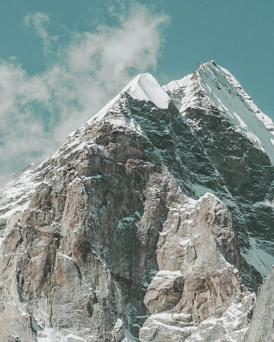 White and Gray Mountain Photo, altitude, beautiful, high, landscape HD wallpaper