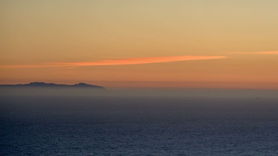 sunset, pacific, ocean, sky, california, water, coast, outdoors HD wallpaper
