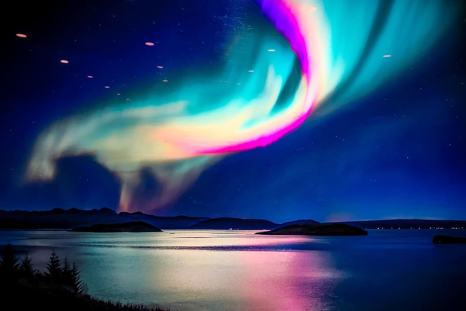 iceland, will o ' the wisp, reykjavik, northern lights, spectacular, HD wallpaper