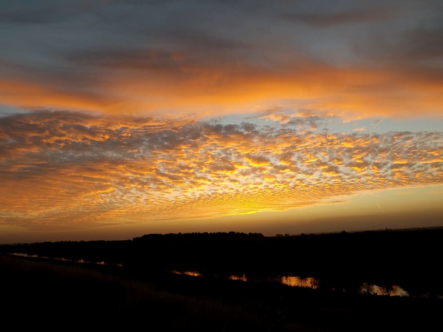 sky, cloud, cloudy, blue, smoke, nature, sunset, scenics - nature HD wallpaper