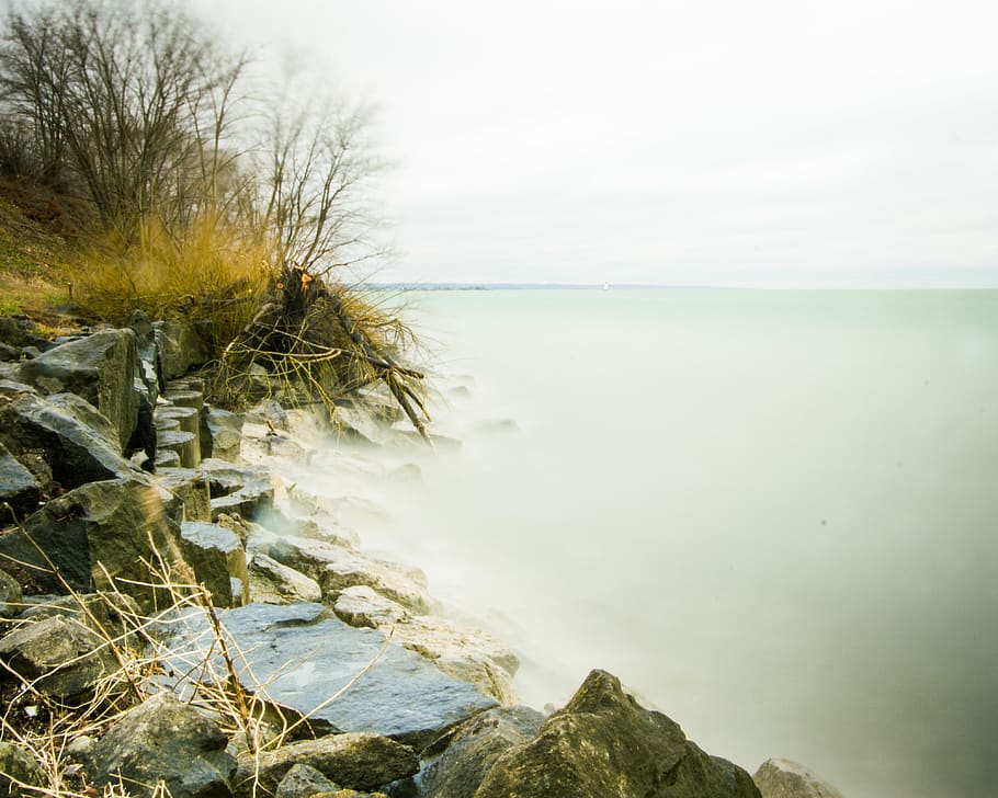 lake, cold, winter, water, sea, beauty in nature, sky, tranquility HD wallpaper