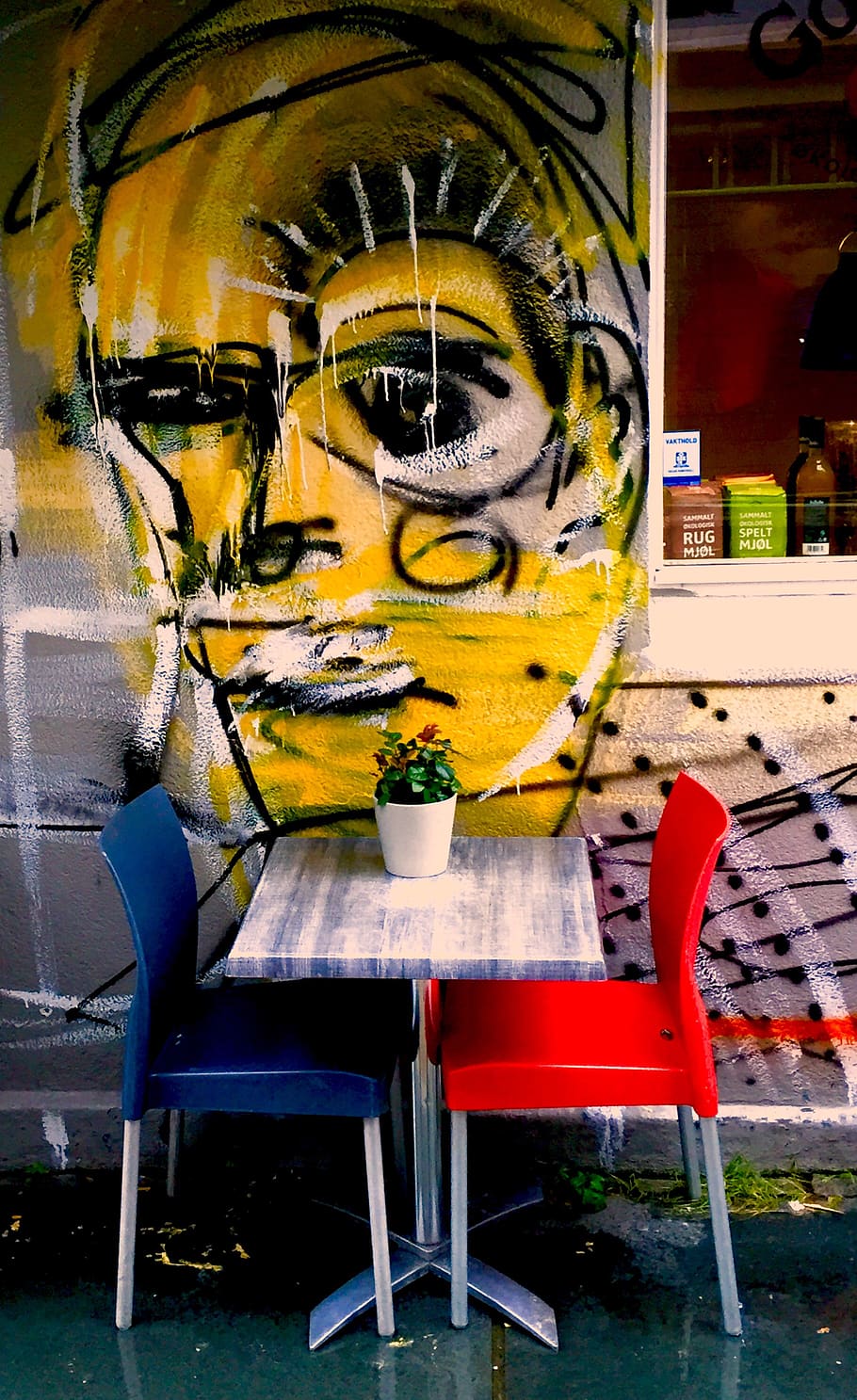 norway, bergen, cafe, chair, seat, yellow, no people, furniture HD wallpaper