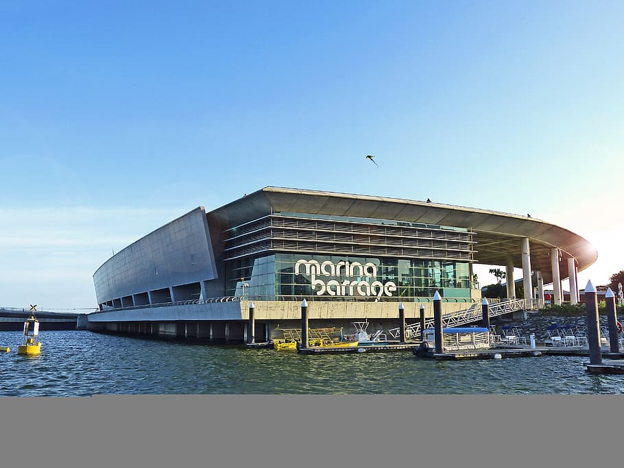barrage, marina, building, construction, architecture, urban HD wallpaper