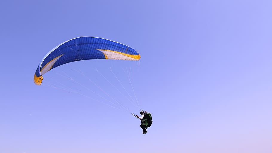 nepal, pokhara, paragliding, extreme sports, adventure, parachute, HD wallpaper