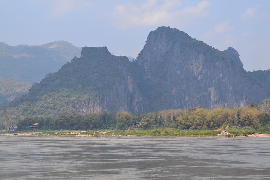 laos, mekong, mountain, scenics - nature, transportation, beauty in nature HD wallpaper