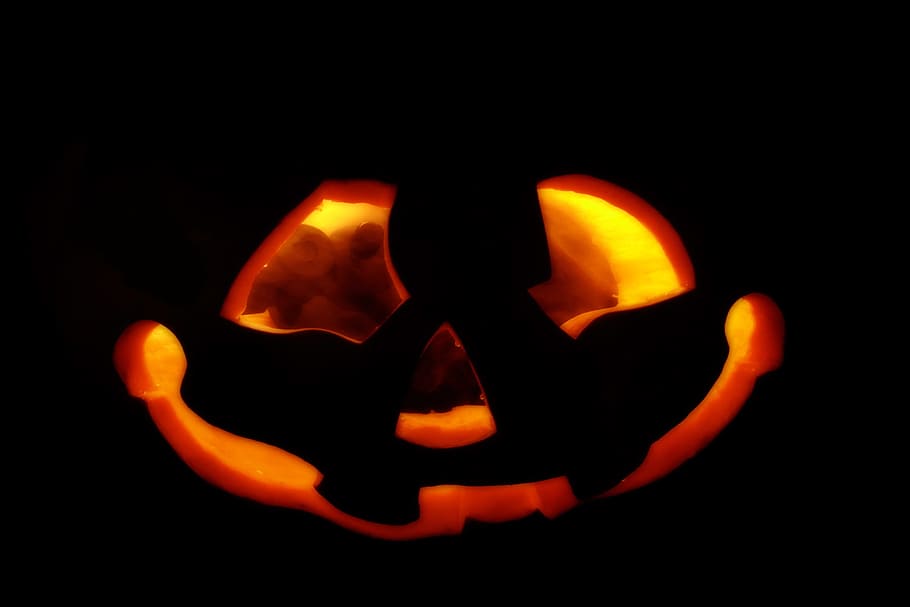 dark, black, closeup, face, fun, funny, glowing, halloween HD wallpaper
