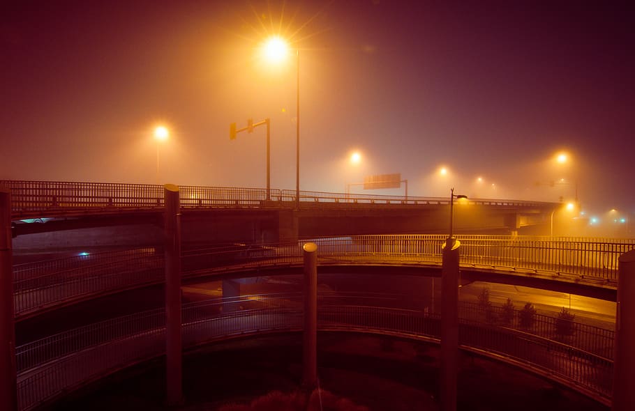 canada, langley, illuminated, night, architecture, sky, street HD wallpaper