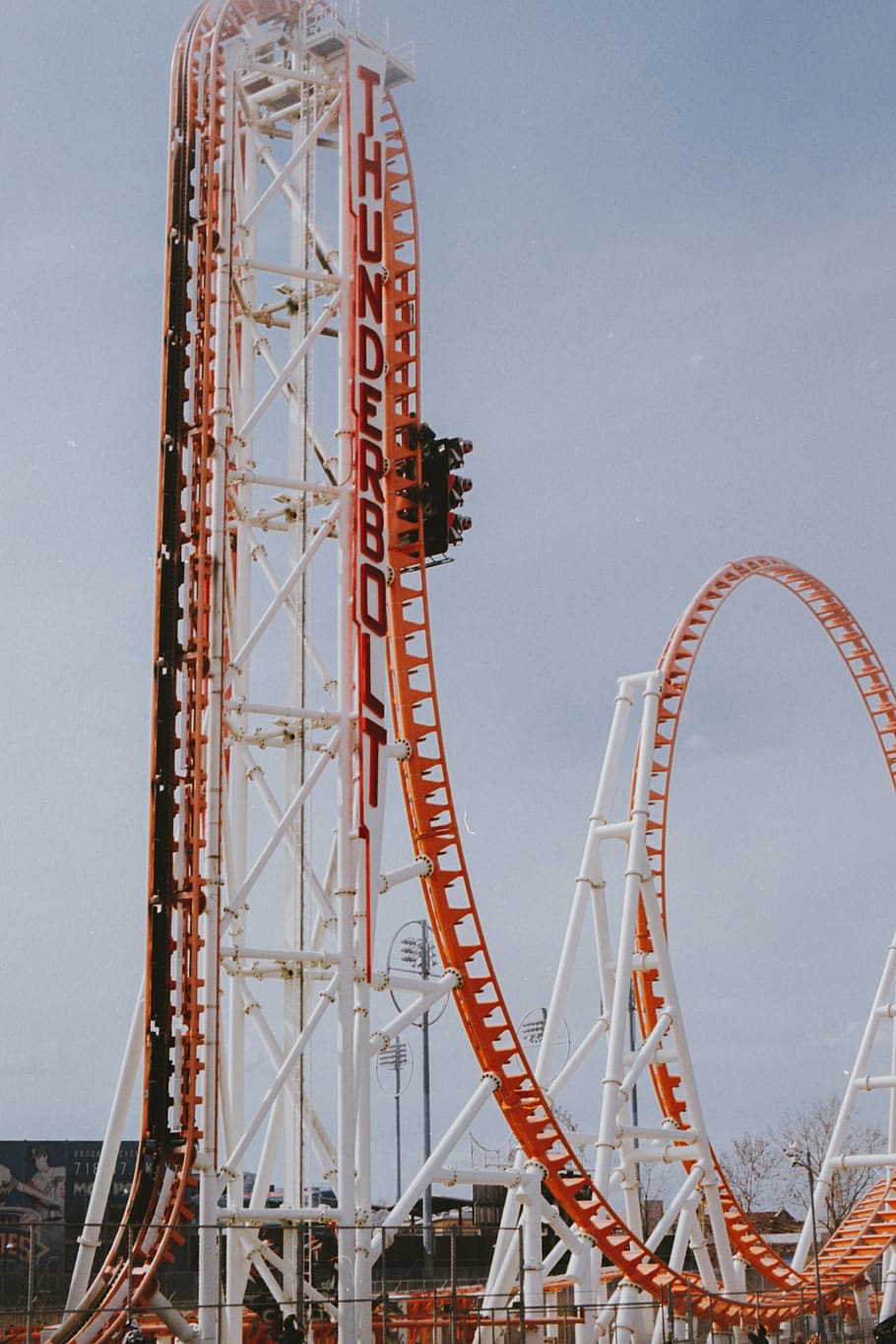 red and white roller coaster, amusement park, amusement park ride HD wallpaper