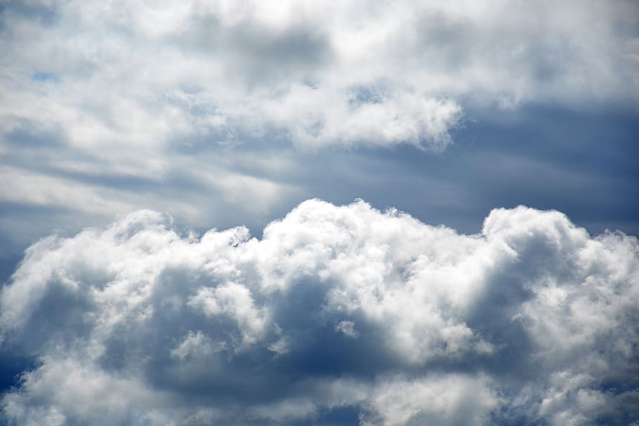 clouds, sky, nature, storm clouds, cumulus clouds, blue, gloomy HD wallpaper