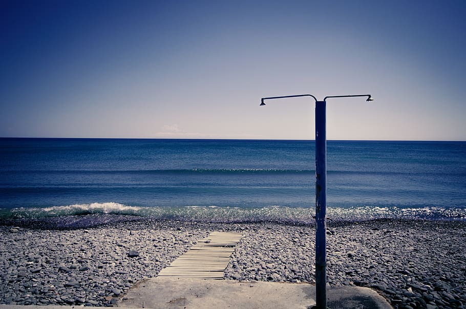 greece, tavari, beach, blue nature, lesvos, waves, water, sea, HD wallpaper