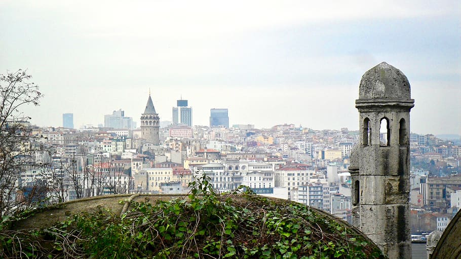 turkey, suleymaniye mosque, tower, istanbul, galata, beyoglu, HD wallpaper