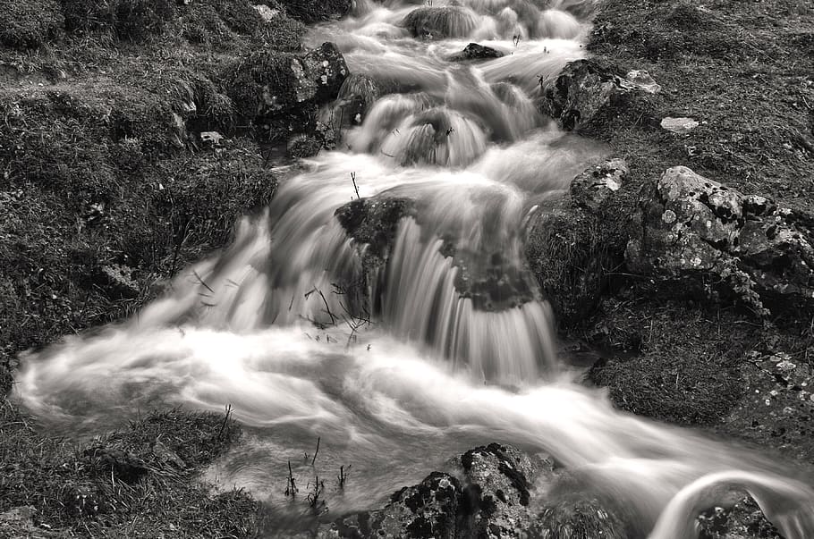 waterfall, motion, long exposure, scenics - nature, beauty in nature HD wallpaper