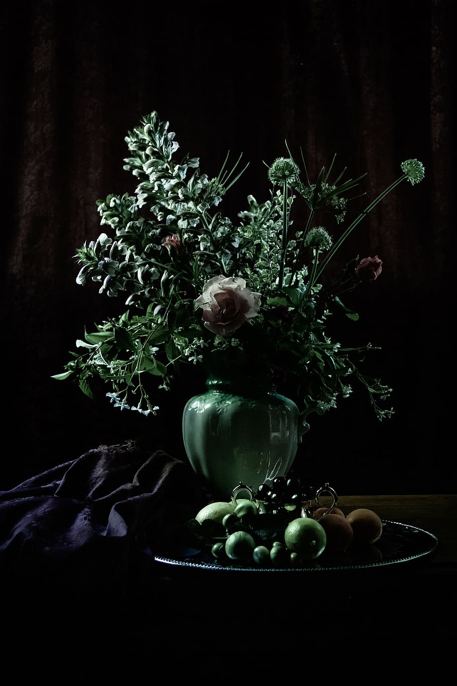 flowers in vase, food, food and drink, healthy eating, fruit HD wallpaper