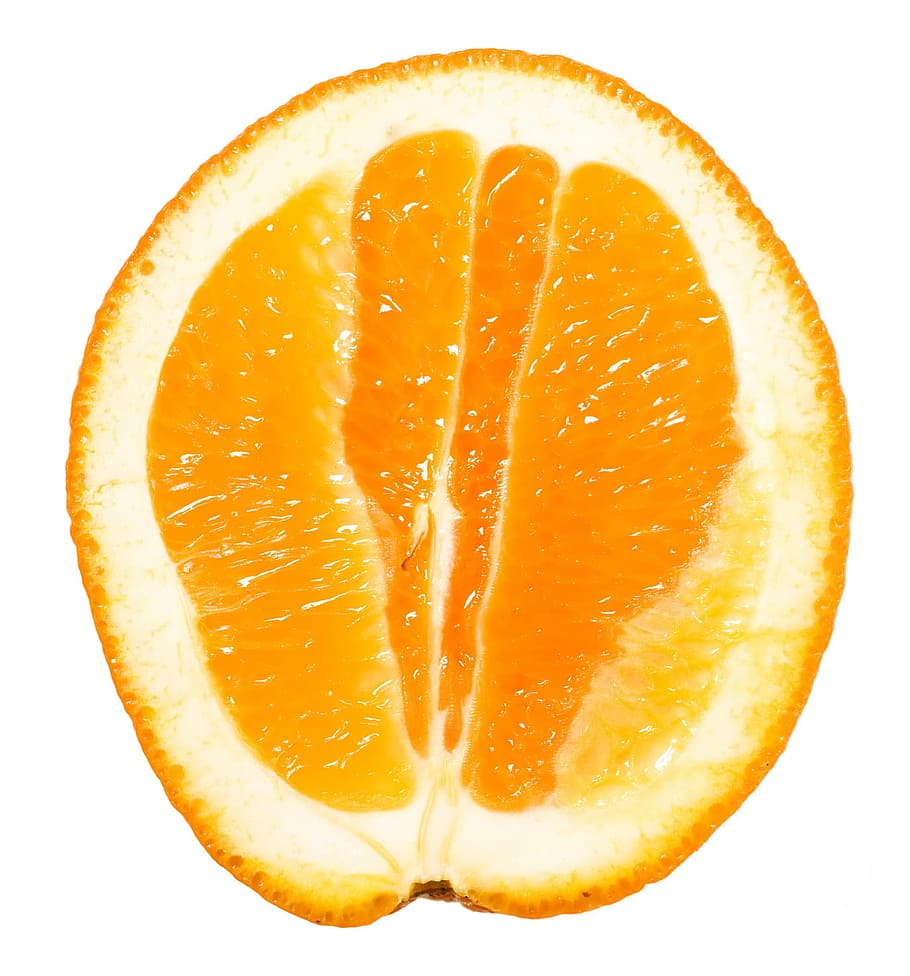 orange, slice, cut, fruit, round, background, food, white, color HD wallpaper