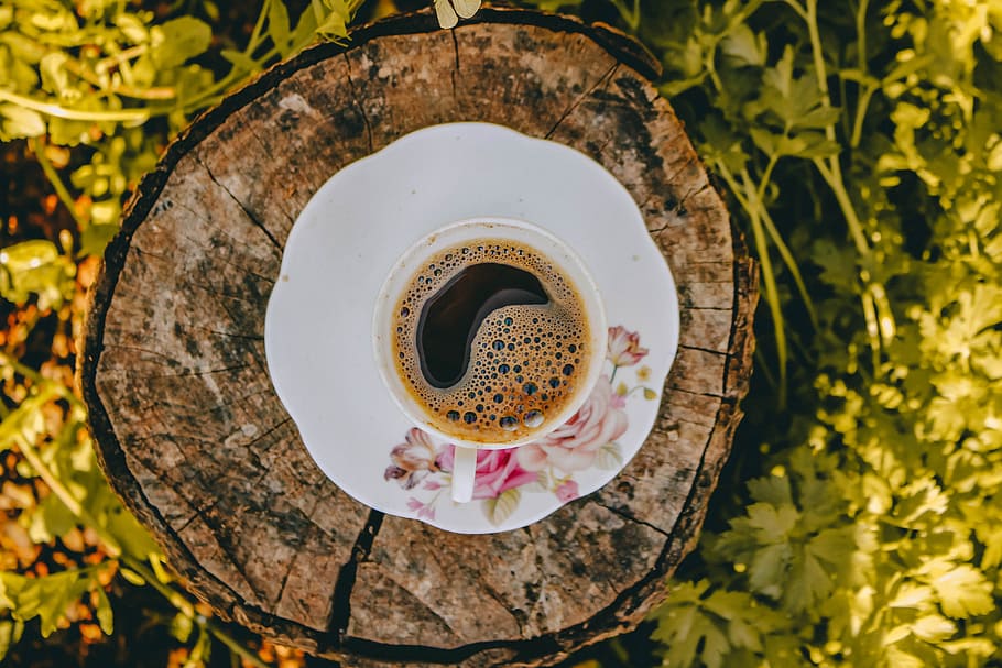 White Ceramic Saucer With Water, black coffee, coffee cup, coffee drink HD wallpaper