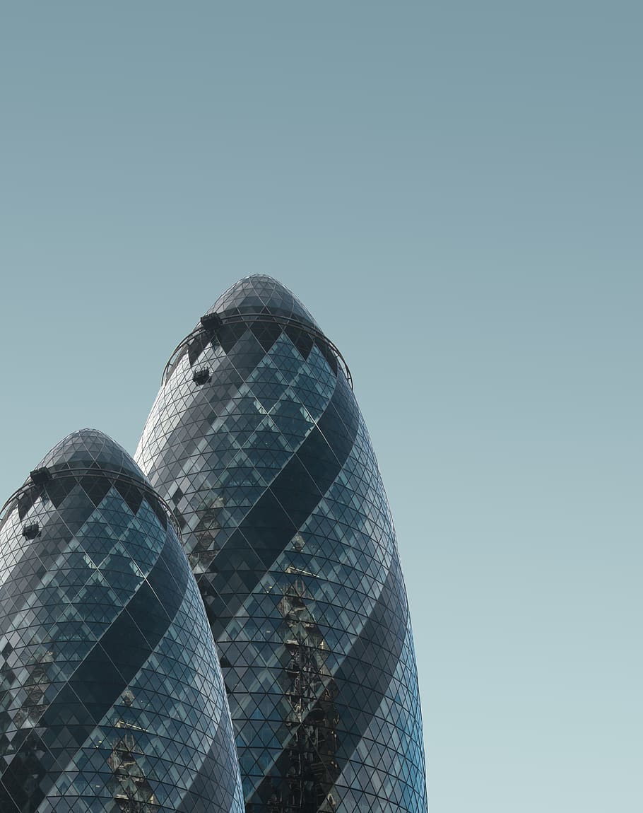 high rise building under white clouds, sky, clear sky, copy space HD wallpaper