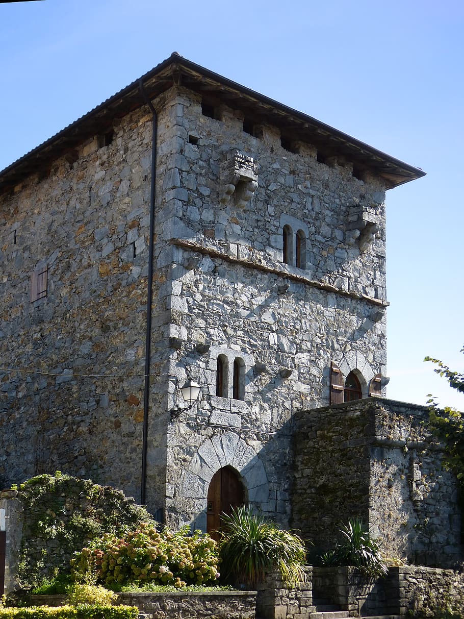 lesaka, navarre, architecture, tower, medieval, built structure HD wallpaper