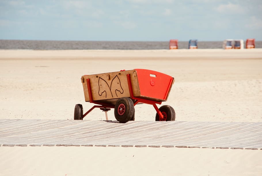 amrum, beach, stroller, north sea, nordfriesland, coast, island, HD wallpaper
