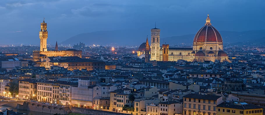 florence, piazzale michelangelo, italia, europe, europa, renaissance architecture, HD wallpaper