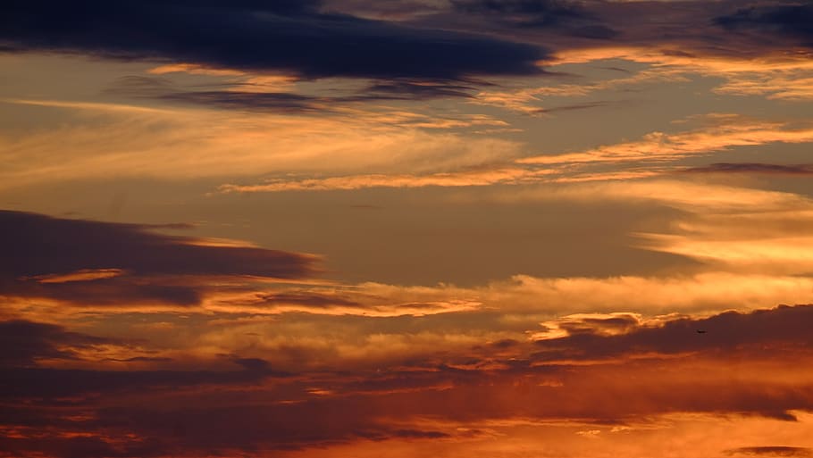 sunset, summer, clouds, nature, holiday, landscape, twilight HD wallpaper