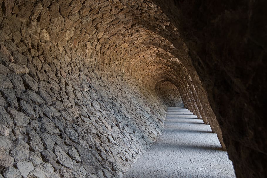 barcelona, spain, architecture, warm, sea, stone, pillars, simple HD wallpaper