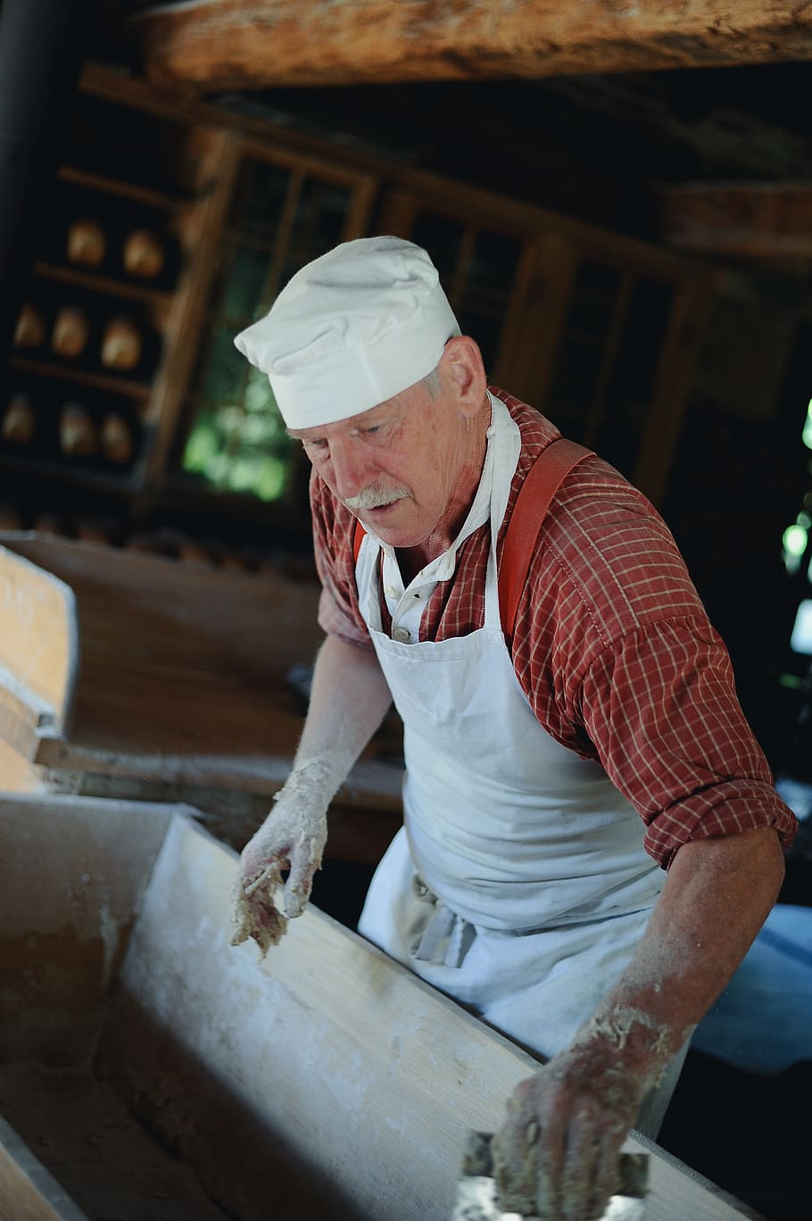 bread, dough, bake, bakery, one person, men, indoors, working HD wallpaper